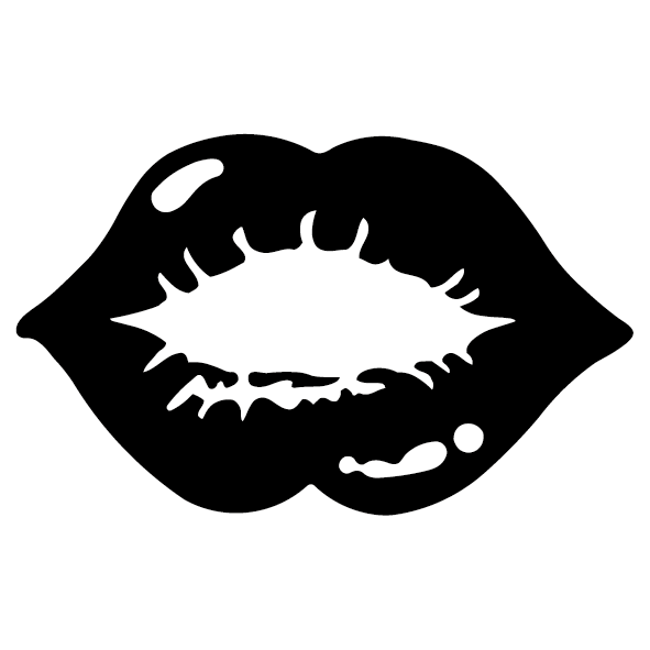 Sticker mural lèvres pulpeuses